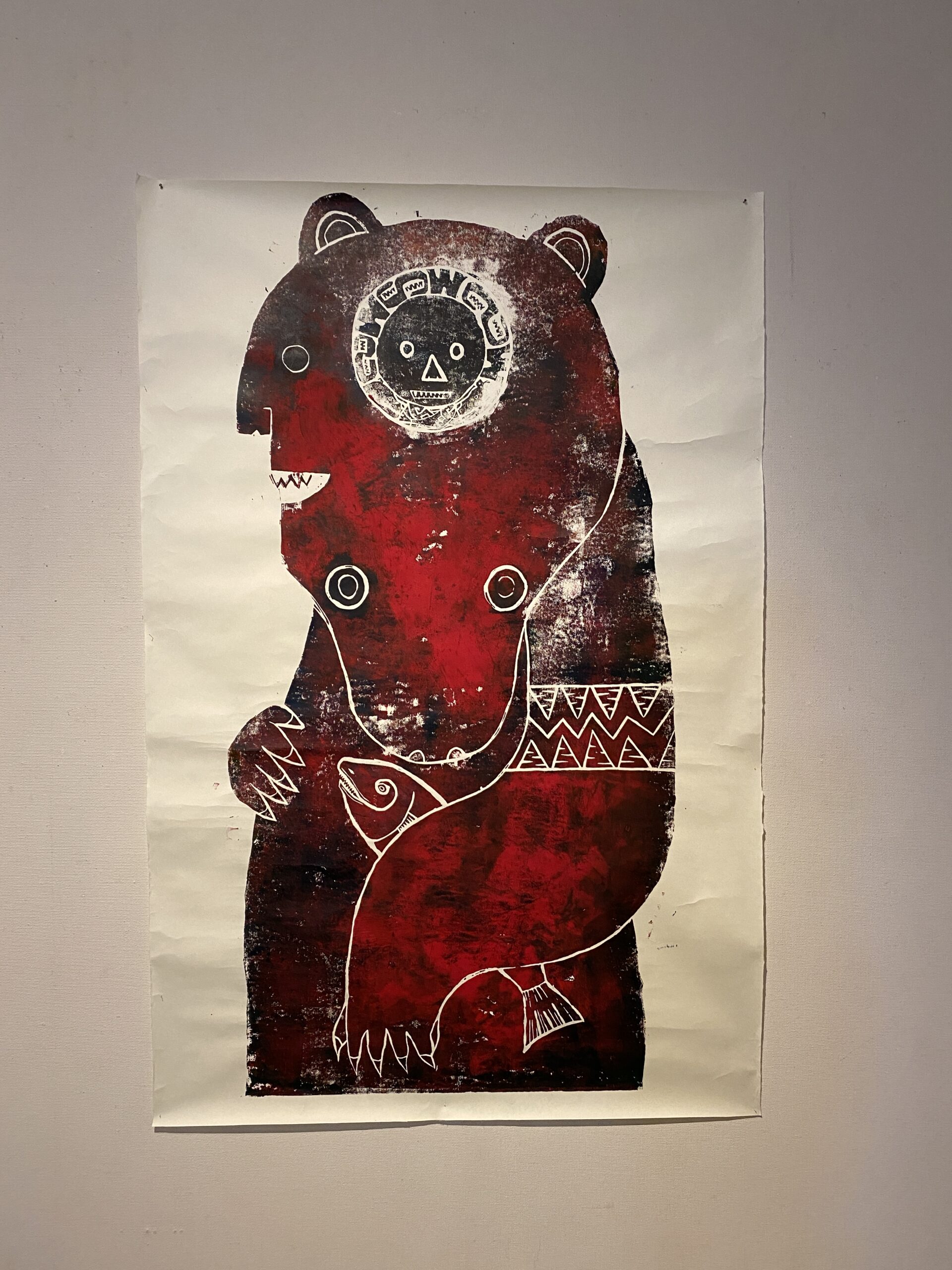 赤の熊／Artist 結城幸司 Type 木版画002 - イランカラプテアート